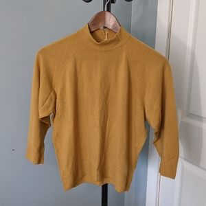 Vintage Dalkeith Sweater mustard yellow knit small